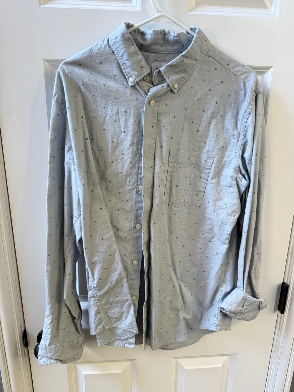 Goodfellow & Co Light Blue Button-Down Shirt with Micro Dots